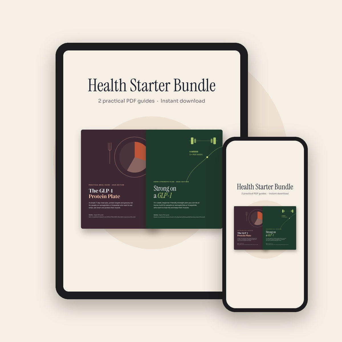Health Starter Bundle on tablet and phone