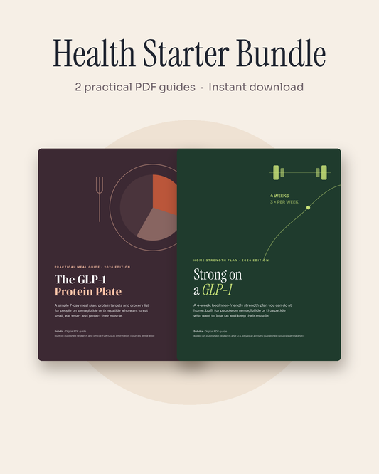 Health Starter Bundle with The GLP-1 Protein Plate and Strong on a GLP-1 covers