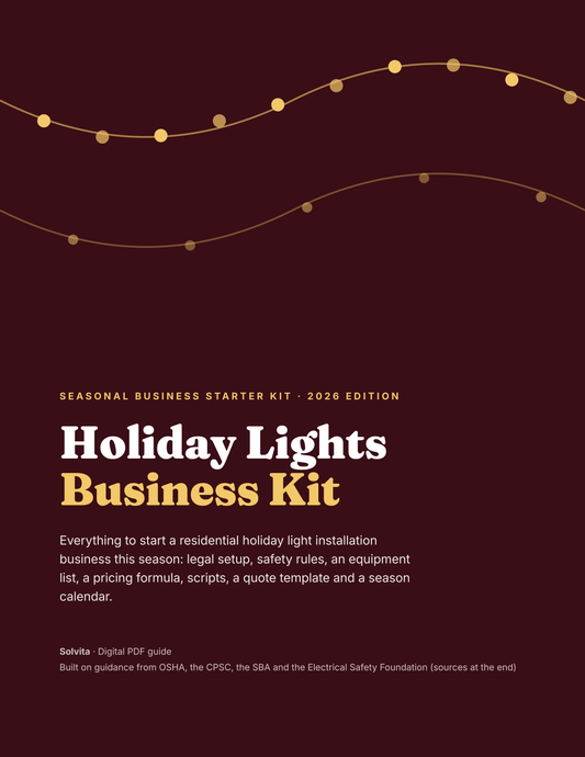 Holiday Lights Business Kit guide cover