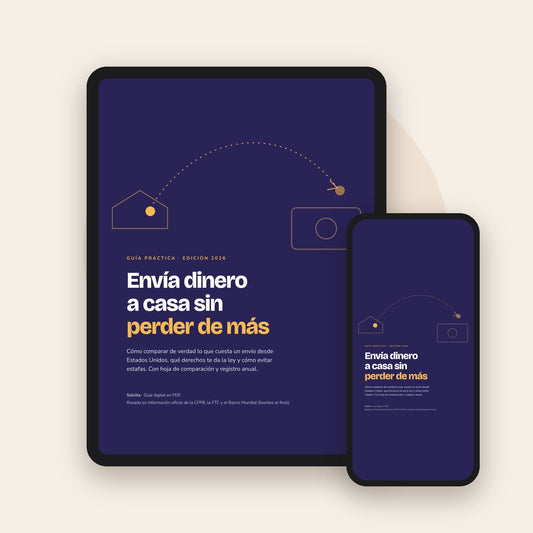Guía de remesas en tablet y móvil